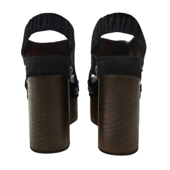 Zara Limited Edition Leather Studded Platform Clog Sandal - Picture 5 of 12